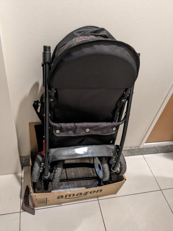 Pet cart when stored